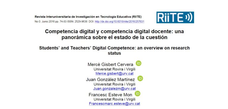 Competencia digital y competencia digital docente: una panorámica sobre el estado de la cuestión